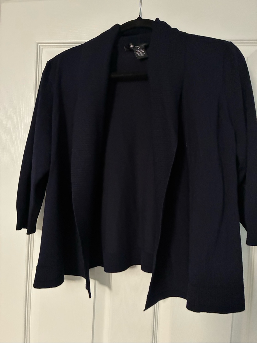 89th & Madison Dark Navy Open-Front Cardigan